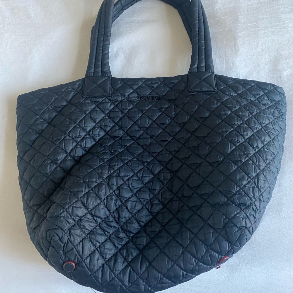 MZ Wallace Black Quilted Tote Bag